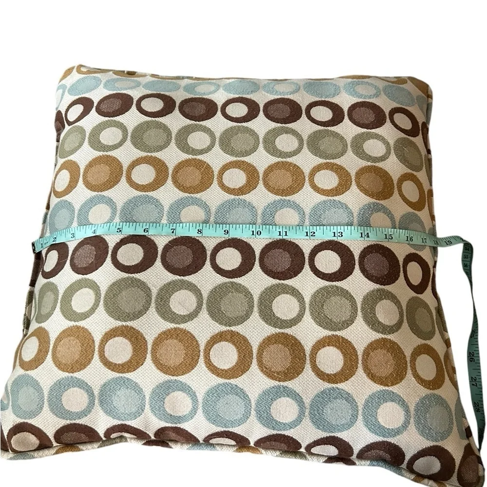 Pair of Multicolor Circle Print Throw Pillows Square‎ Indoor